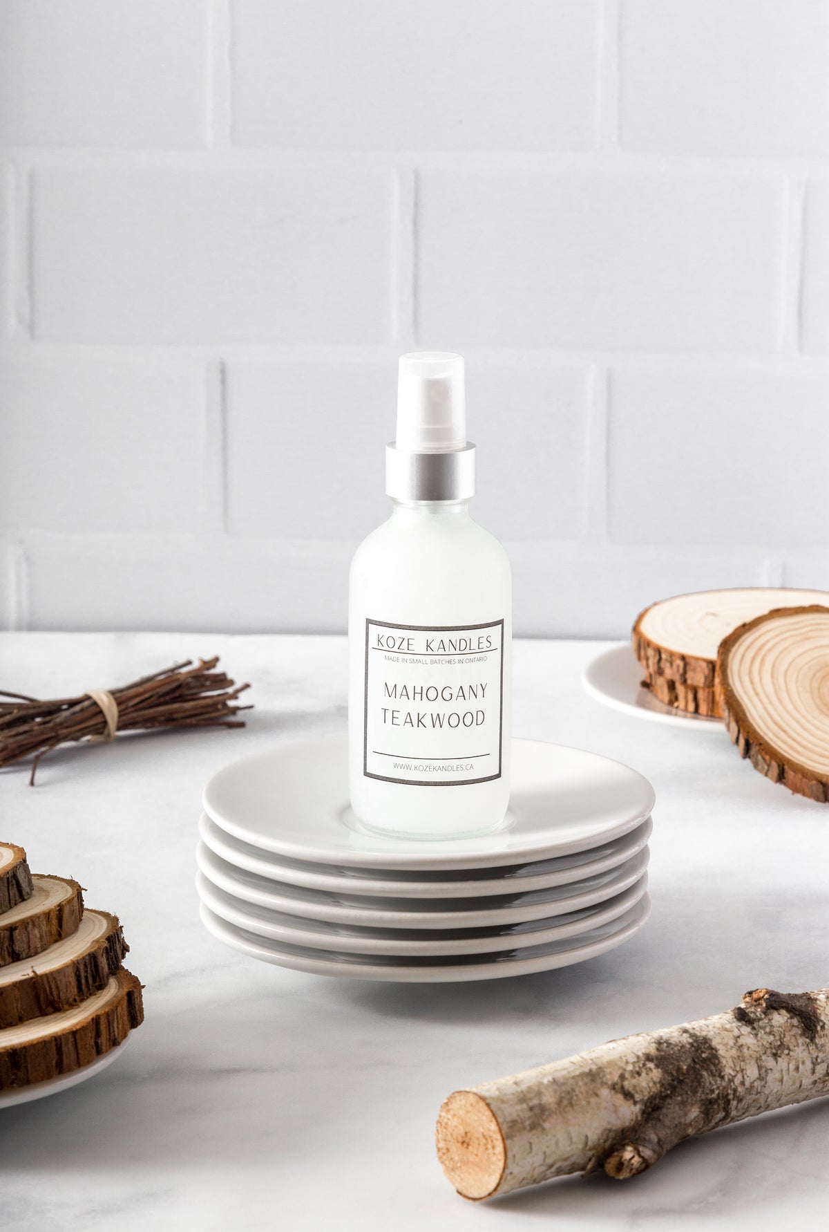 Mahogany Teakwood Frosted Glass Air Freshener Spray 100ML